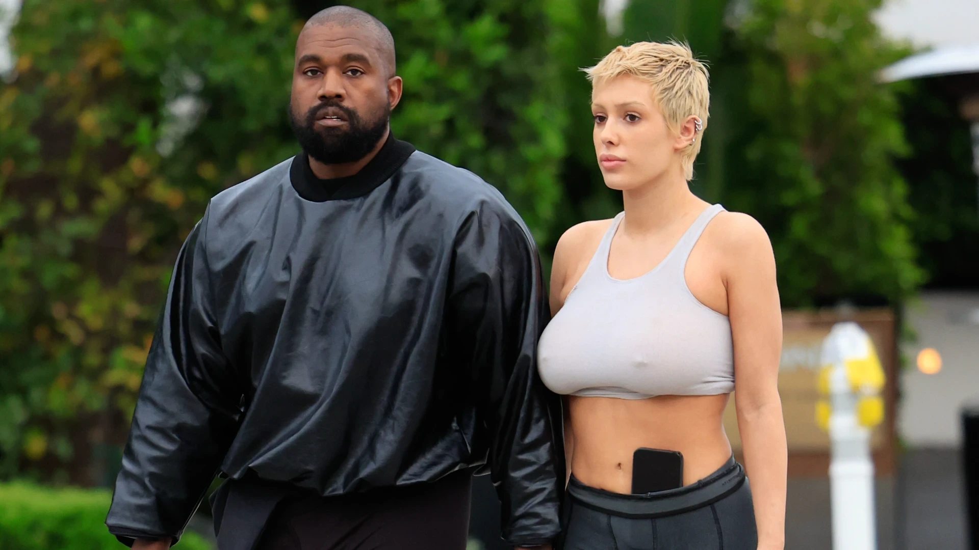 Kanye West's Wife Stuns in Daringly Thin-Strapped Dress at Concert